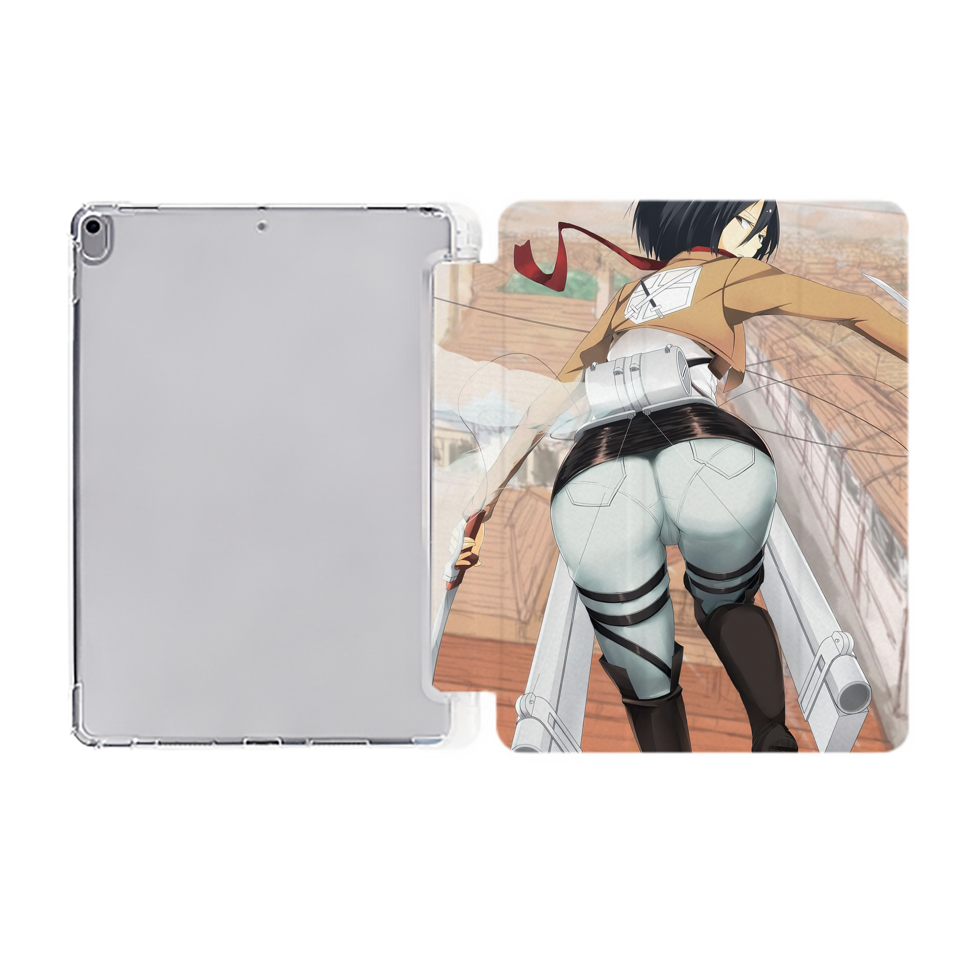 （画像用） 進撃の巨人 Attack on Titan IPad ケース ペン収納付き 三つ折りスタンド PUレザー×シリコン 対応機種9.5/10.5/10.9インチ